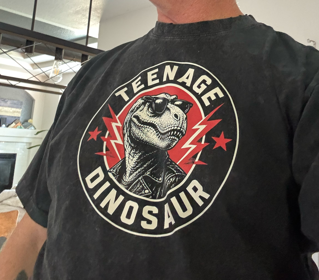 CLASSIC TEENAGE DINOSAUR LOGO TEE