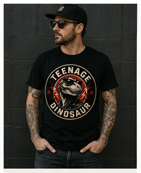 CLASSIC TEENAGE DINOSAUR LOGO TEE